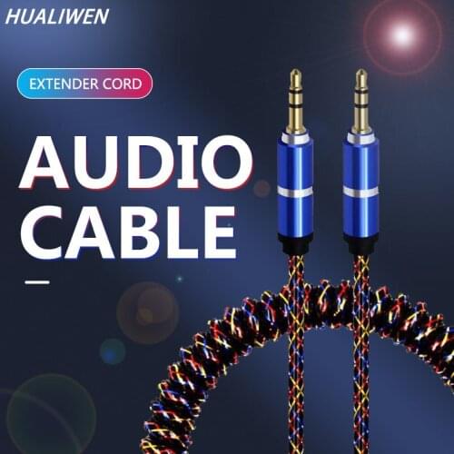 New Cable Jack 3.5mm Braided Audio Cable Nylon Aux Recording Cable Car Audio Cable Multi-Spec Gold-Plated Aux Plug