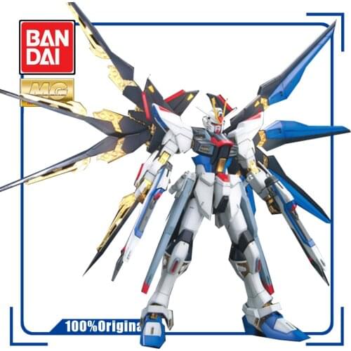 BANDAI MG 1/100 ZGMF-X20A Strike Freedom GUNDAM Luxury Version Assembly Model Action Toy Figures Gifts for Children