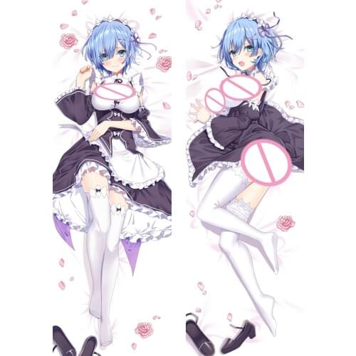 Anime Re:Zero Rem Dakimakura Cover 2WAY Peachskin Hugging Fullbody Pillow Cover Otaku Bedding Pillowcase 50x150cm