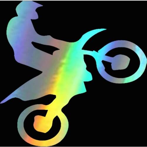 DecalsMe 13CMx13.1CM Fashion Fun Car Window Sticker Decal Motocross Racing Bike Vinyl Car Stickers Motorcycle Car Accessories