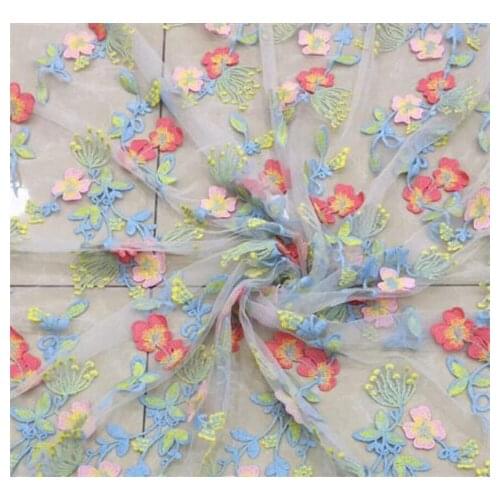 Childrens mesh fabric lace lace three-dimensional gourd flower rattan embroidery fabric