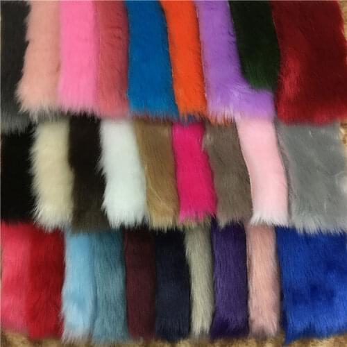 Faux Fur Super Soft Imitation Rabbit Fur 30 Colors 20mm 1.8 Meters Wide Acrylic Plush Fabric for Clothing