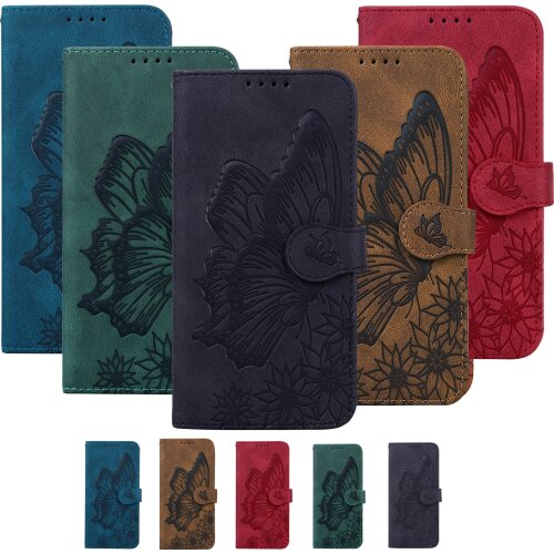 Retro Flip Leather Phone Case For Samsung S20 S21 Plus Ultra S20FE S21FE S30 S8 S9 S10 Plus Note 20 Ultra Butterfly Book Cover