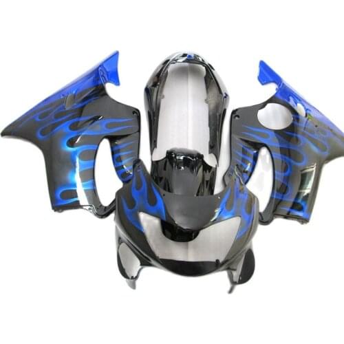 Best kits for Injection HONDA CBR 600 F4 fairing kit 1999 2000 black blue plastic racing fairings set CBR600 99 00 CW18