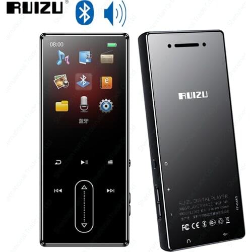 RUIZU D22 MP3 Player Bluetooth 8GB Portable Audio Music Player Walkman with Built-in Speaker FM Radio Recording E-Book Pedometer