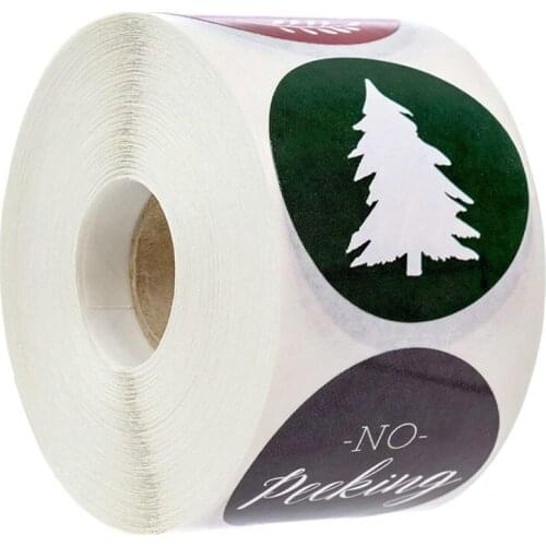 50-500pcs Merry Christmas Handmade Sticker Card Box Package Thank You Seal Label Wedding Party Supplies 1inch