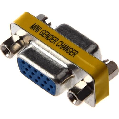 New Style HD15 (VGA) Female / HD15 (VGA) Female, VGA Mini Gender Changer (For PC)