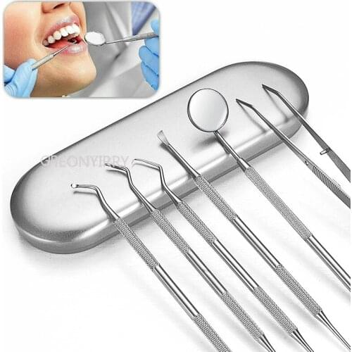 Dental Mirror Sickle Tartar Scaler Teeth Pick Spatula Dental Laboratory Equipment Dentist Gift Oral Care Tooth Cleaning Tools