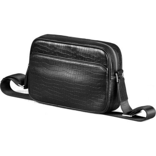 Newhotstacy Bag 08062021 Mens crocodile pattern bag PU single shoulder bag Messenger Bag phone bag