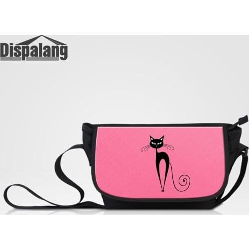 Dispalang Women Shoulder Messeger Bag Art Cat Animal Printing Crossbody Schoolbag For Girls Satchel Female Casual Travel Handbag