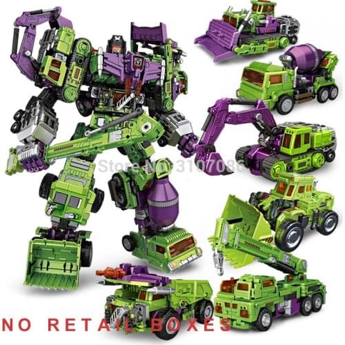 NBK Transformation Devastator Bulldozer Scrapper Gravity Hook Builder GT KO Engineering Action Figure Toys