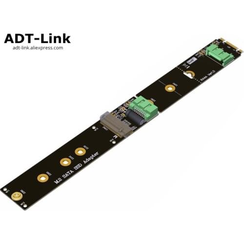 BM-key M.2 SATA SSD Extension Cable Adapter Card B M Key M2 Extender SATA3 6G.s R44A ADT-link