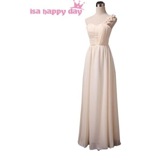 Vestidos de festa formal long beautiful dresses new fashion 2020 floor length one shoulder champagne evening dress elegant H2743