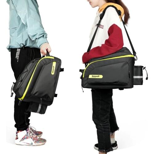 Rhinowalk Waterproof Bicycle Bags MTB Road Bike Saddle Rear Bag Portable Shoulder Handbag Bicycle Pannier 17L with Rain Cover