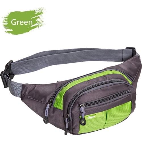 Waterproof Large-capacity Outdoor Sports Bag For Men And Women Anti-theft bike Cashier Waist Pack Zipper Pockets Running Sport B