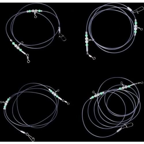 1 Group Fishing Tackle Line Swivels Night Luminous Beads Pins Rolling Connector 27RD