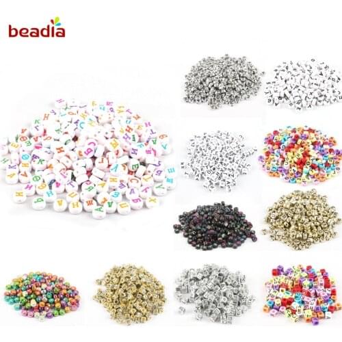 Acrylic 100pcs Colorful Alphabet Russian Letter Beads Black Alphabet For Childrens Enlightenment Accessories
