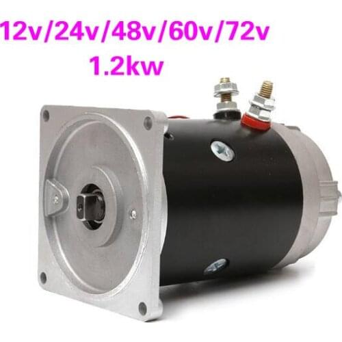 12v24v48v6072v electric self-unloading sanitation garbage truck cleaning sweeping car oil pump 1.2kw DC motor