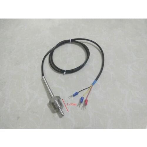 1x PT100 SUS304 Housing Platinum Resistance Temperature Sensor G1/2 Thread Probe DIA=6mm 1m Stainless Steel tube