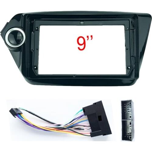 2 Din Car Fascia Radio Frame for Kia Rio3 Rio 3 K2 2010-2016 Transition Car Player Navigation DVD Frame with Cable