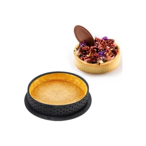 2PCS DIY French Dessert Bakeware Cutter Round Shape Decorating Tool Cake Mold Tart Ring Silicone Mousse Circle Kitchen
