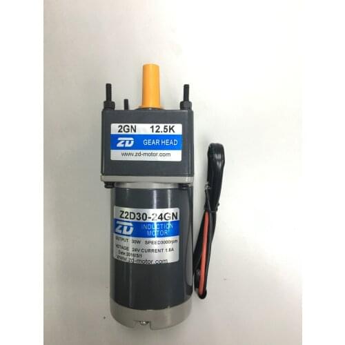 30W DC 24V motor with gear head 12.5K