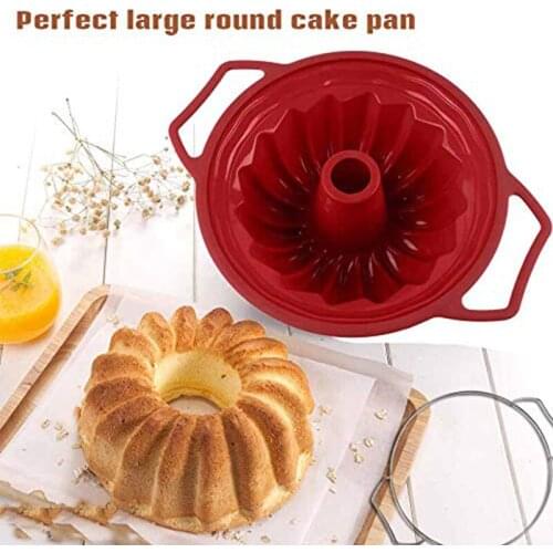 3D Big Swirl Shape Silicone Butter Cake Mould Kitchen Baking Form Tools for Cake Bakery Baking Dish Bakeware Mold Cake Pan Free