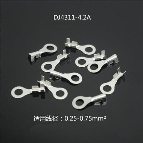4.2 Circular Terminals M4 Ring Lugs DJ4311-4.2 Brass Tin Plated