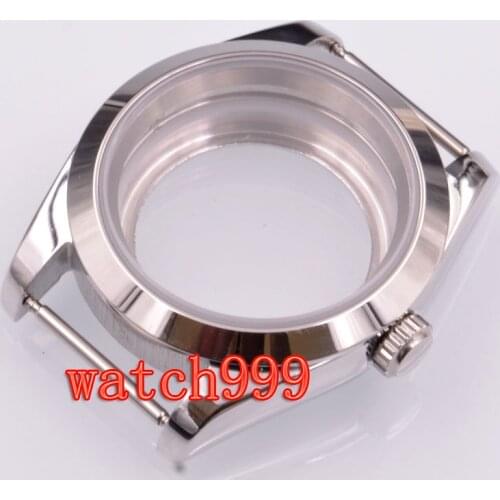 40mm Sterile Watch Case Fit NH35 NH36 ETA2836 2824 Miyota 8215 8205 Movement Sapphire Glass Automatic Men wtch parts