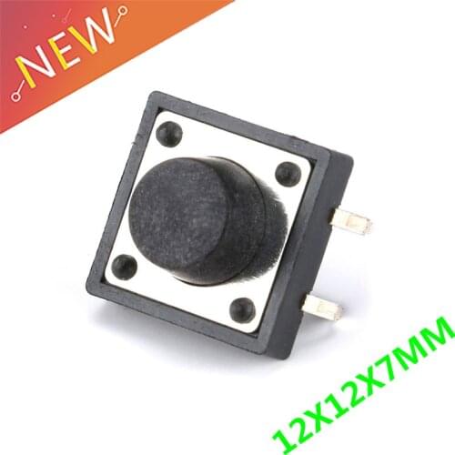 40Pcs/Lot Micro SwitchTouch Button Self-reset Button 12*12*7mm keys button DIP 4PIN