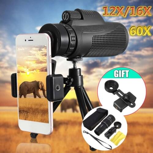 40x60 Zoom Telephoto Lens HD Monocular Telescope Phone Camera Lens Tripod Universal for iPhone for Android Smartphone Mobile