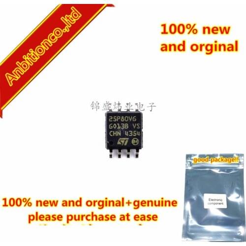 5pcs 100% new and orginal M25P80-VMW6TG 25P80VG SOP8-5.2MM 8 Mbit, Low Voltage, Serial Flash Memory With 40MHz SPI Bus in stock