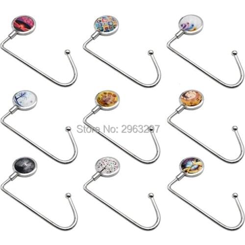 50pcs Portable Foldable Purse Handbag Hanger Table Hook Holder Wedding Party Souvenirs Travel Women Gift