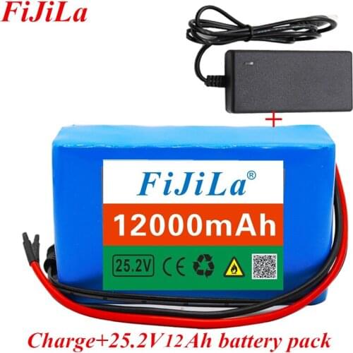 6s2p 24V 12.0Ah 18650 lithium-ion battery pack 25.2v 12000mAh electric bicycle moped lithium-ion battery pack with BMS + charger