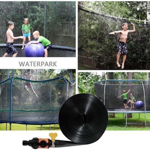 8/10/12/15m Water Sprinkler Trampoline Sprinkler For Outdoor Garden Water Games Sprayer Backyard Water Cooling Pipe Toy