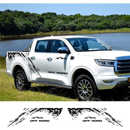 Pickup Trunk Side Decals Stickers For GWM Poer Pao Wingle Great Wall Truck Mudslinger Side Vinyl Decor Cover Auto Accessories