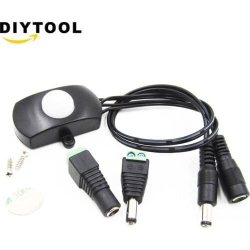 Motion Sensor Light Switch 12V PIR Sensor 24V 5V Movement Detector Timer Infrared Automatic Switch ON OFF Switch Light Outdoor