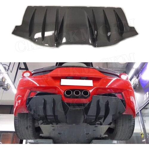 Carbon Fiber / FRP Rear Lip Diffuser For Ferrari 458 2011-2014 Back Bumper Guard Plate Spoiler Car Styling