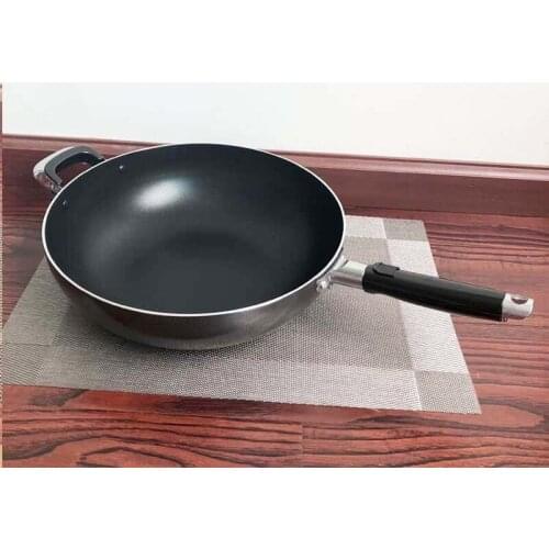 Export U.S. frying pan non-stick pot thicken bottom less oil smoke pot household gas stove fried steak easy to wash pot Saute