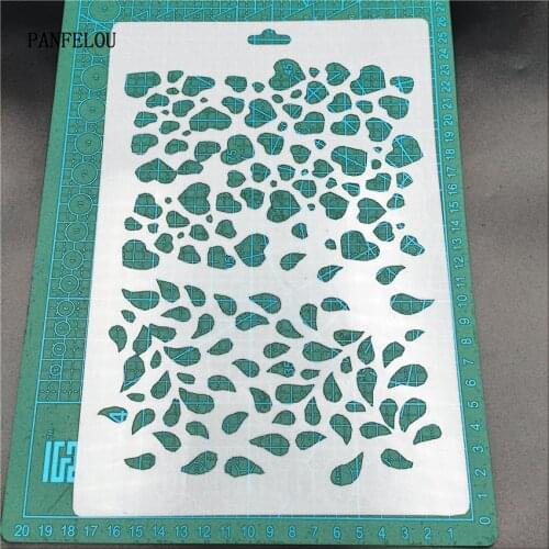 Hote Sale Petals puzzle scrapbook stencils spray plastic mold shield DIY cake hollow Embellishment printing lace ruler