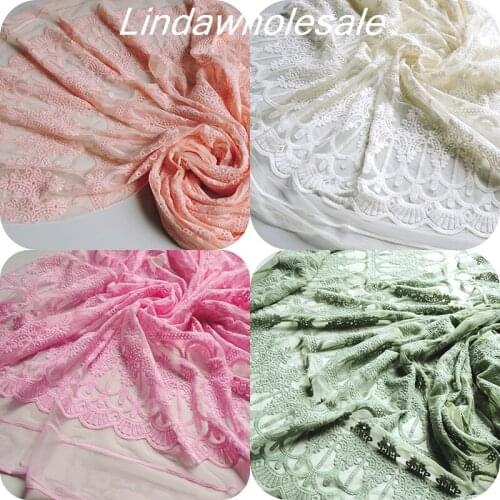 Embroidery lace fabric handmade DIY skirt material ,Childrens clothing material,125cm*100cm(1yard)/lot