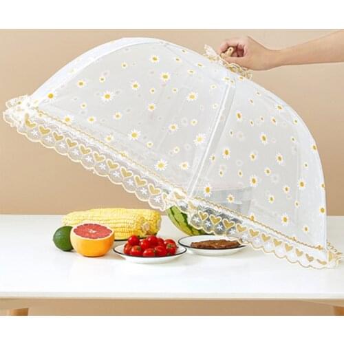 OTHERHOUSE Kitchen Folding Food Cover Table Net Umbrella Mesh Screen Food Protector Dish Cover Table Mesh Kichen Tools