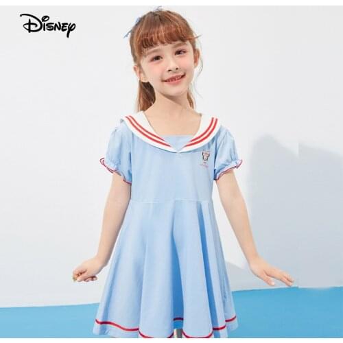 Disney Summer Dress Girl Party Skin Friendly and Breathable Baby Skirt Sweet and Lovely Dress Fashion Kids Clothes Girls 3-8Y