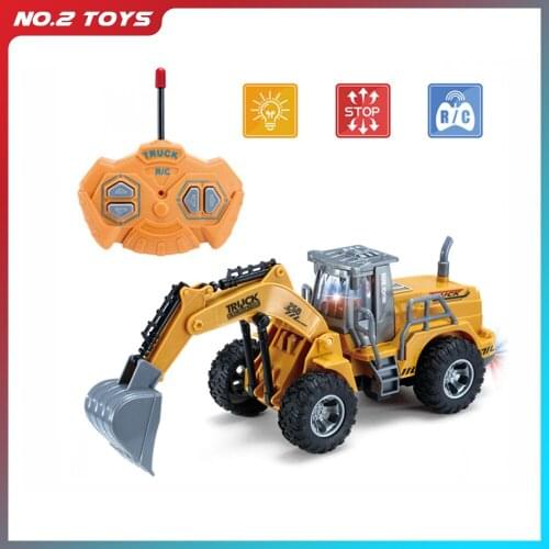 RC Trucks Mini Remote Control Bulldozer Engineering Car Dump Truck Crane Excavator Electric Vehicle Construction Toy Gift