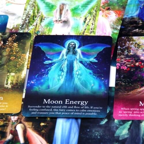 2021 New Oracle of the Fairies 44 Cards Deck and Guidebook English Tarot Party Board Game
