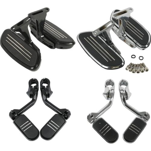 Motorcycle Passenger Footboard 1.25'' Foot Pegs For Harley Touring Street Glide Road Glide 1993-2020