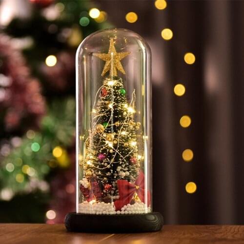 Chirstmas Tree LED Crystal Ball 3D Lamp USB Night Light 2021 Xmas Gift Christmas Decoration For Home LED Fairy String Light