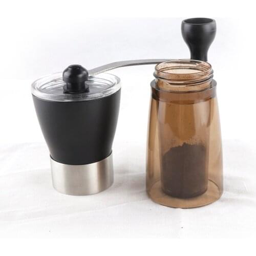 Manual Coffee Grinder with Ceramic Burrs, Hand Coffee Mill with Adjustable Fineness Design