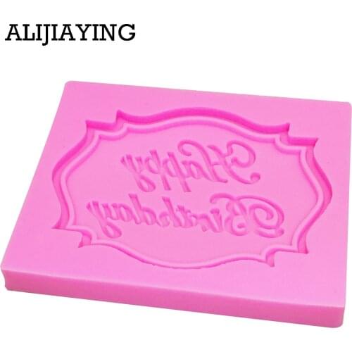Happy Birthday Letter Form Fondant Cookie Mould Cake Cutters Decor Baking Molds Home Kitchen Cake DIY Tools Hogard