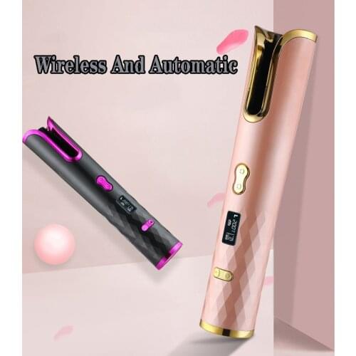 Wireless Hair Curler Professional Curling Iron Rollers Fast Heating Spiral Ceramic Anti Scalding Hair Curler irons For Women